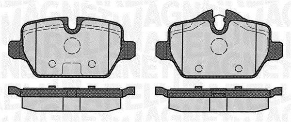 MAGNETI MARELLI Комплект тормозных колодок, дисковый тормоз 363916060148